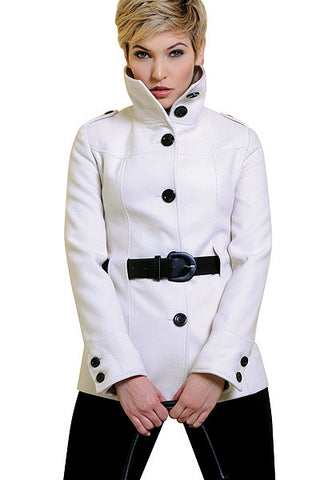 High-Neck Belted Coat from Georgiou